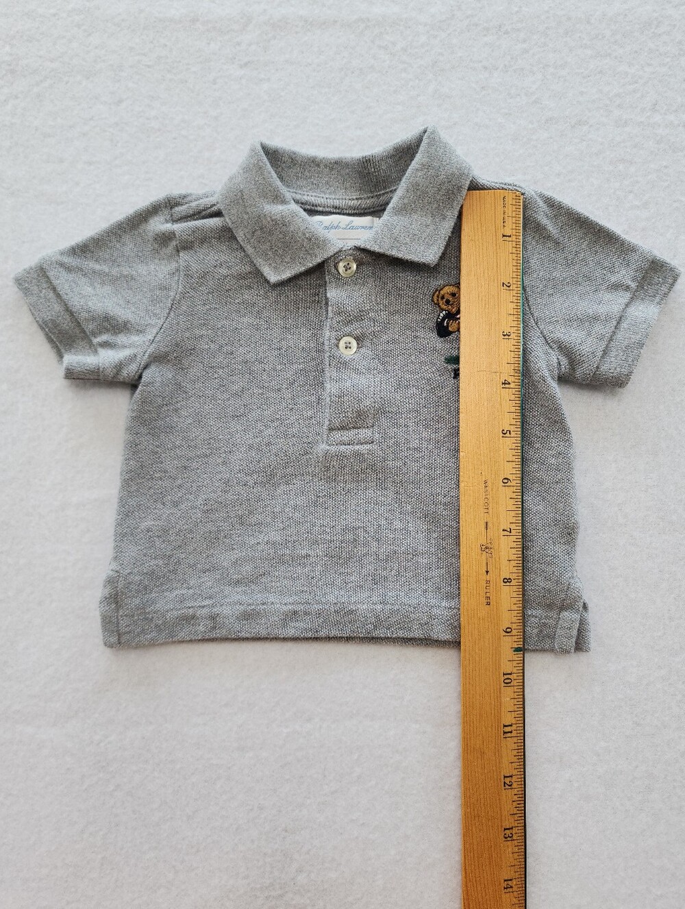 Ralph Lauren Baby 3M Polo Bear Shirt & Gray Polo Top Bundle Boys 2 Pc - Picture 10 of 15